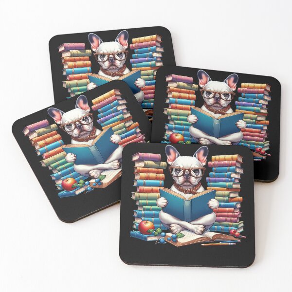 Item preview, Frenchie Reading Book Reader Bookworm French Bulldog Lover designed and sold by Kimberley King Art  King Art.