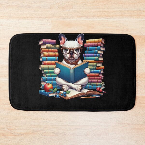 Item preview, Frenchie Reading Book Reader Bookworm French Bulldog Lover designed and sold by Kimberley King Art  King Art.