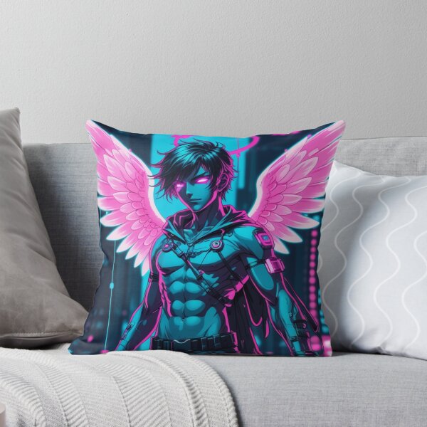 Item preview, Neon Angel Warrior – Cyberpunk Anime Hero designed and sold by Aitor700.