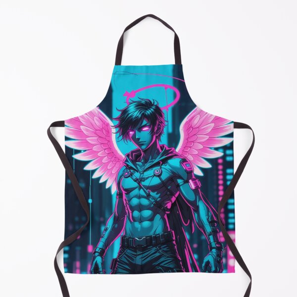 Item preview, Neon Angel Warrior – Cyberpunk Anime Hero designed and sold by Aitor700.