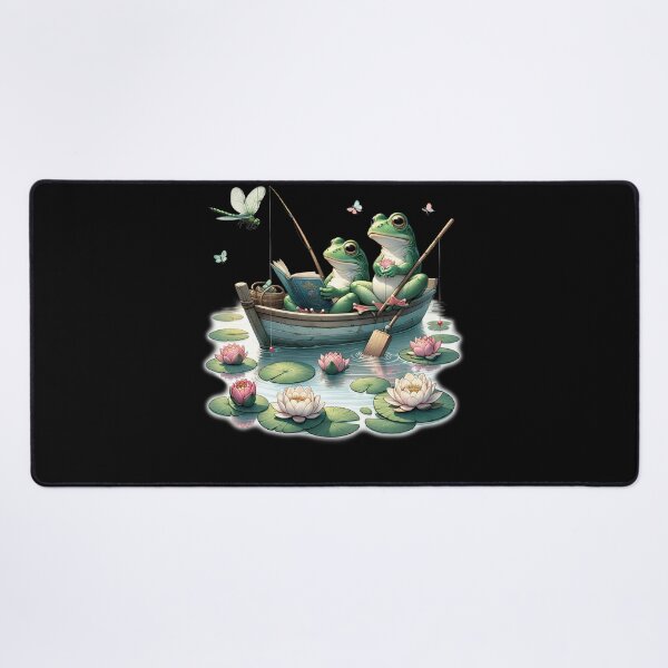 Item preview, Frog 90s Vintage Retro Nature Frog Book Lovers Boho Reader Fishing designed and sold by Kimberley King Art  King Art.