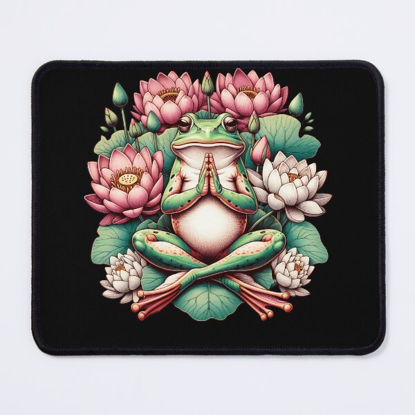 Item preview, Frog Yoga Meditation Aesthetic Lotus Lover designed and sold by Kimberley King Art  King Art.