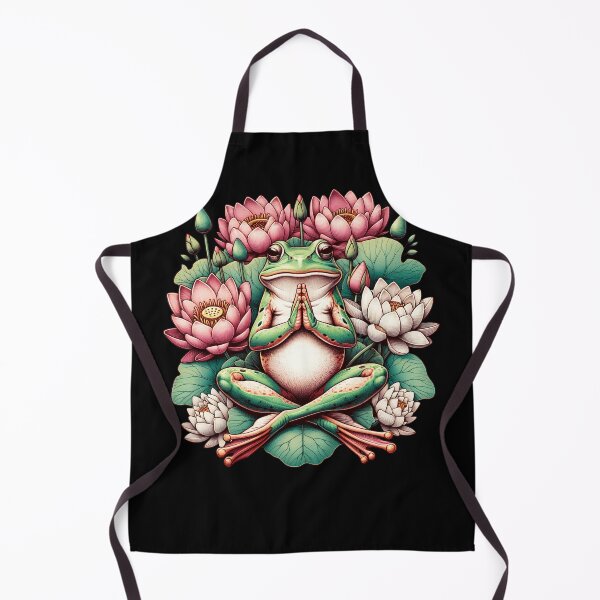 Item preview, Frog Yoga Meditation Aesthetic Lotus Lover designed and sold by Kimberley King Art King Art.