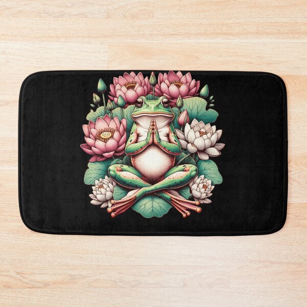 Item preview, Frog Yoga Meditation Aesthetic Lotus Lover designed and sold by Kimberley King Art  King Art.