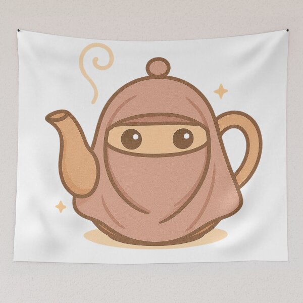 Item preview, Chai Crew: Niqabi Teapot – Kawaii Islamic Tea Time Design designed and sold by Sabr and Chai.