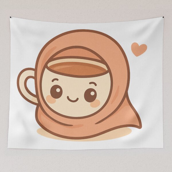 Item preview, Chai Crew: Hijabi Teacup – Cute Muslimah Chai Design designed and sold by Sabr and Chai.