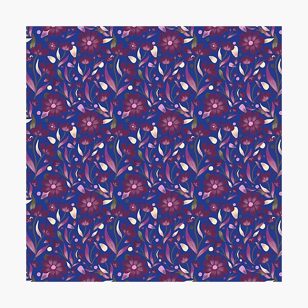 Item preview, Mulberry Whispers - Midnight Garden Blue designed and sold by holu_designs.