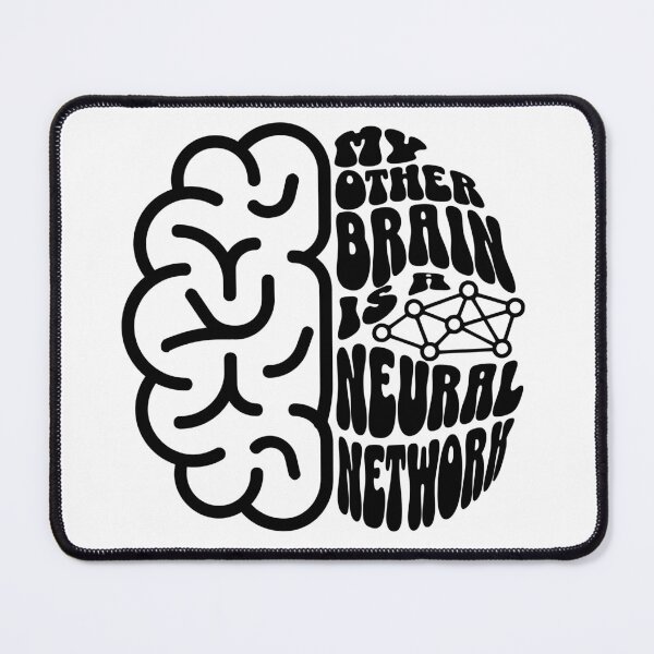 Item preview, My Other Brain Is a Neural Network – Minimalist AI Humor Design for Coders designed and sold by Honominu.