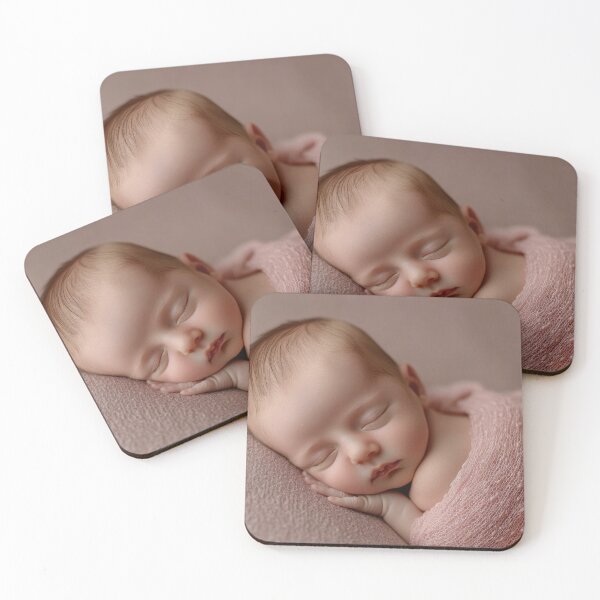 Item preview, Baby peacefully sleeps on fabric designed and sold by anytka.