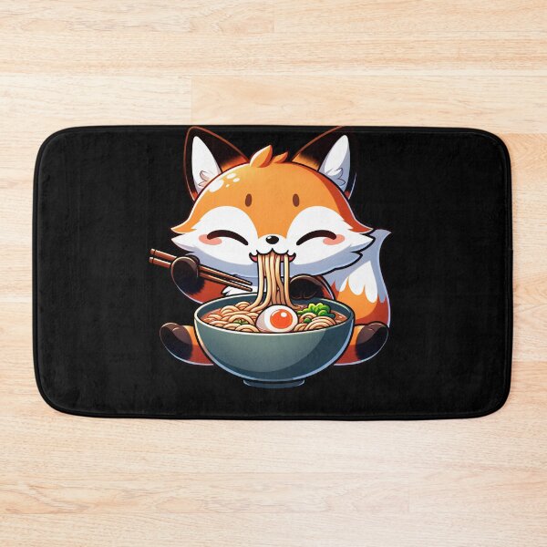 Item preview, Kawaii Fox Eating Ramen Noodle Anime Japanese Food Lover designed and sold by Kimberley King Art  King Art.