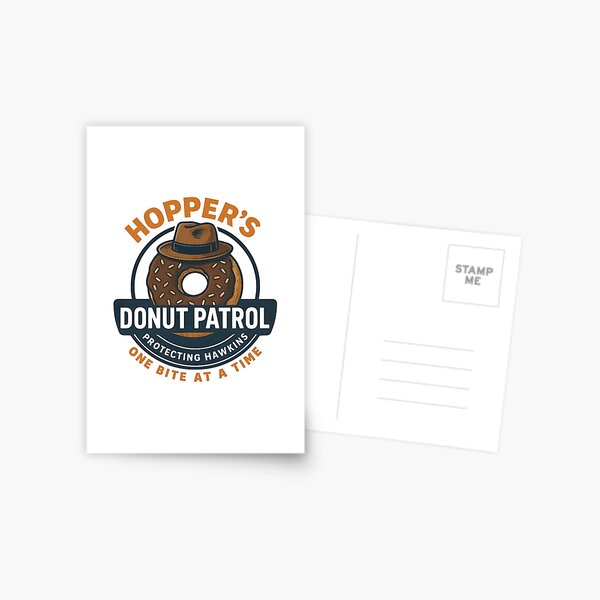 Item preview, Hopper’s Donut Patrol – Funny Stranger Things Fanart Shirt for Fans of Hawkins’ Chief designed and sold by WAUZ.