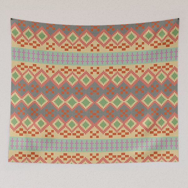 Item preview, Pixel Weave Thai Diamond Pattern – Boho Fusion Style designed and sold by pangmee.