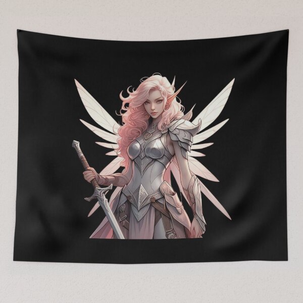 Item preview, Enchanting Pink-Haired Elf Warrior designed and sold by DixieGirlStudio.
