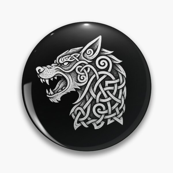 Item preview, Fenrir Norse Wolf in Viking Knotwork Style designed and sold by Odd World.