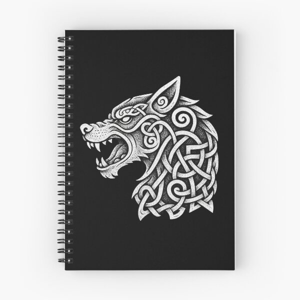 Item preview, Fenrir Norse Wolf in Viking Knotwork Style designed and sold by Odd World.