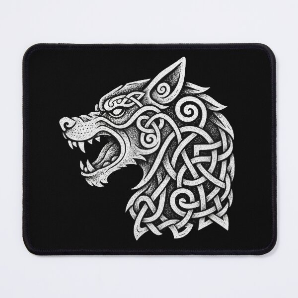 Item preview, Fenrir Norse Wolf in Viking Knotwork Style designed and sold by Odd World.