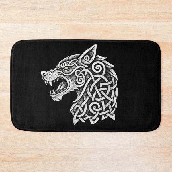 Item preview, Fenrir Norse Wolf in Viking Knotwork Style designed and sold by Odd World.