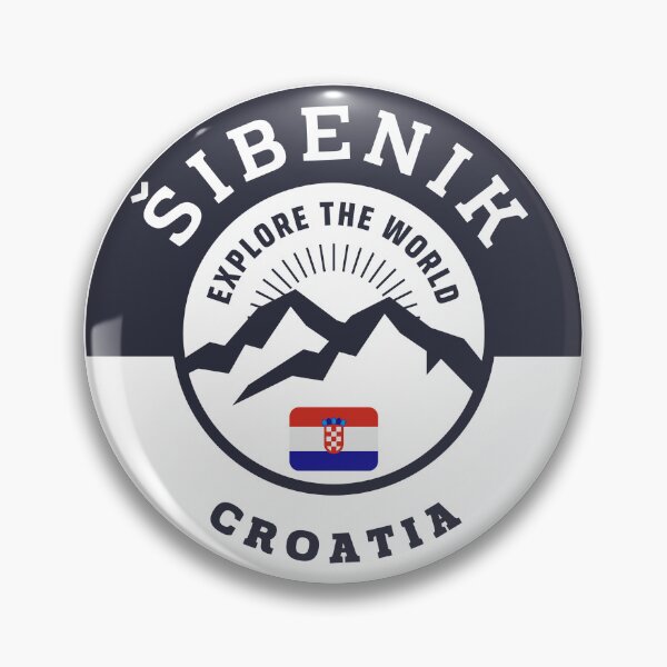 Item preview, Šibenik Croatia Black and White Crest designed and sold by World Designs.