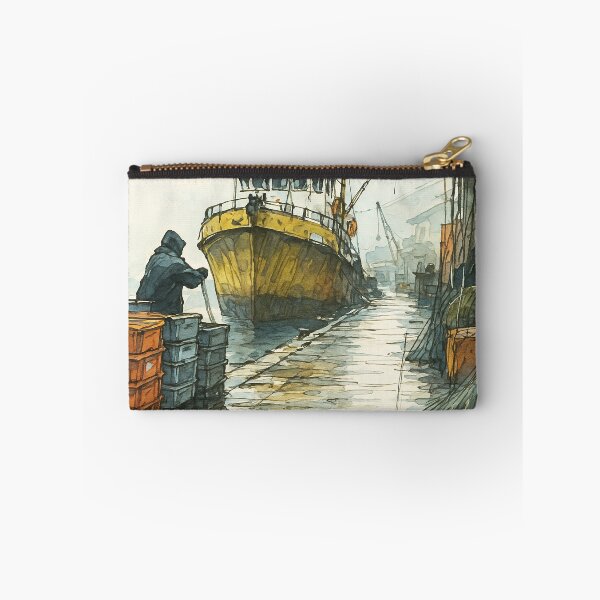 Item preview, Mañana de pescadores en el muelle del puerto designed and sold by Proyava.Art.