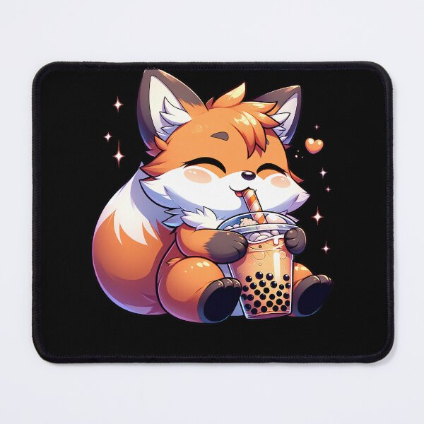 Item preview, Cute Kawaii Fox Drink Bubble Tea Milk Tea Lover designed and sold by Kimberley King Art King Art.