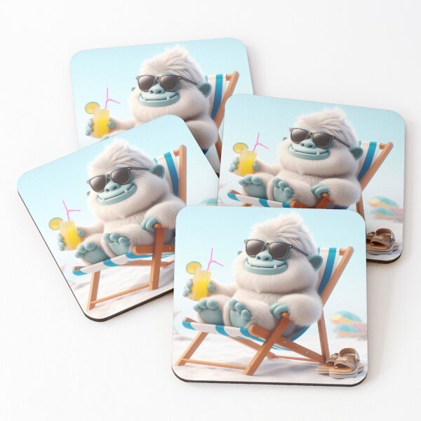 Item preview, Poster Calm yeti and drink juice designed and sold by brendaCampti.