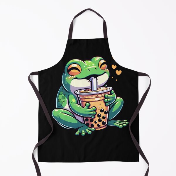 Item preview, Cute Kawaii Frog Drink Bubble Tea Milk Tea Lover designed and sold by Kimberley King Art  King Art.