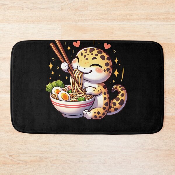 Artikelvorschau, Kawaii Leopardgecko isst Ramen-Nudeln Anime Liebhaber japanischer Küche entworfen und verkauft von Kimberley King Art King Art.