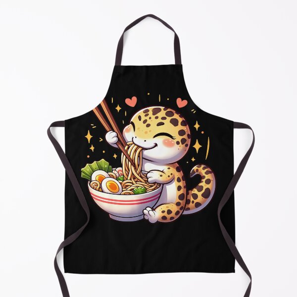 Artikelvorschau, Kawaii Leopardgecko isst Ramen-Nudeln Anime Liebhaber japanischer Küche entworfen und verkauft von Kimberley King Art King Art.