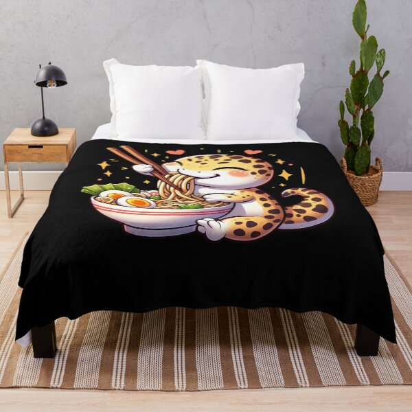 Item preview, Kawaii Leopard Gecko Eating Ramen Noodle Anime Japanese Food Lover designed and sold by Kimberley King Art  King Art.