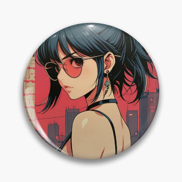 Item preview, Cute Japanese girl with glasses at sunset designed and sold by BOZGO.