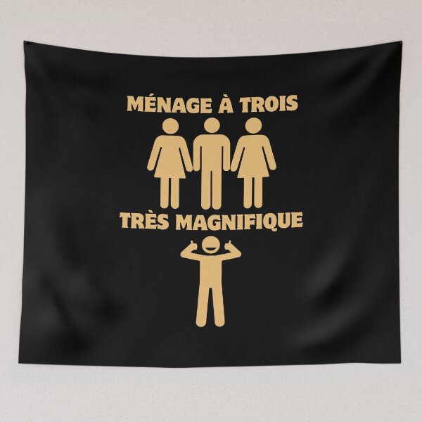 Item preview, Ménage à Trois Très Magnifique – Threesome Humor designed and sold by UNK-Fatigues.