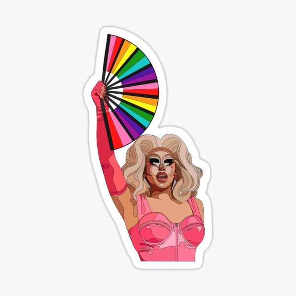 Item preview, Lady Trixie - LGBTQIA+ Pride Fan designed and sold by QueenDeanArt.
