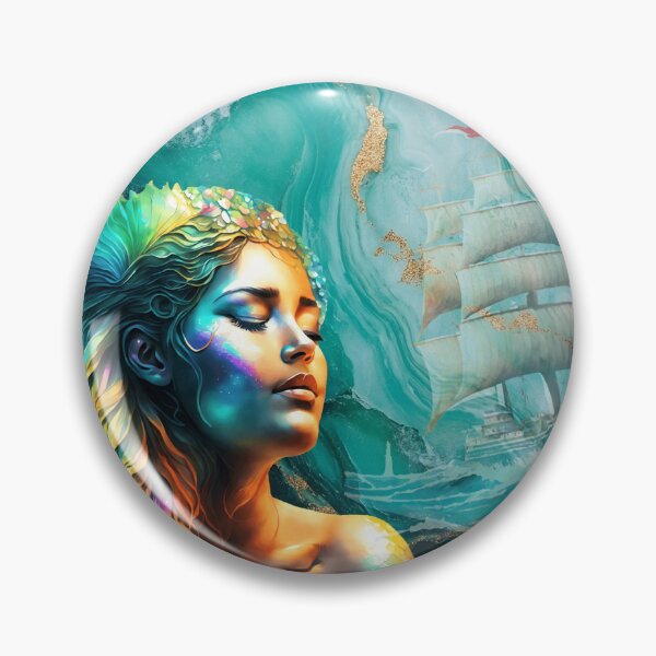 Item preview, Mermaid's Ship in Teal designed and sold by Jessielee72.