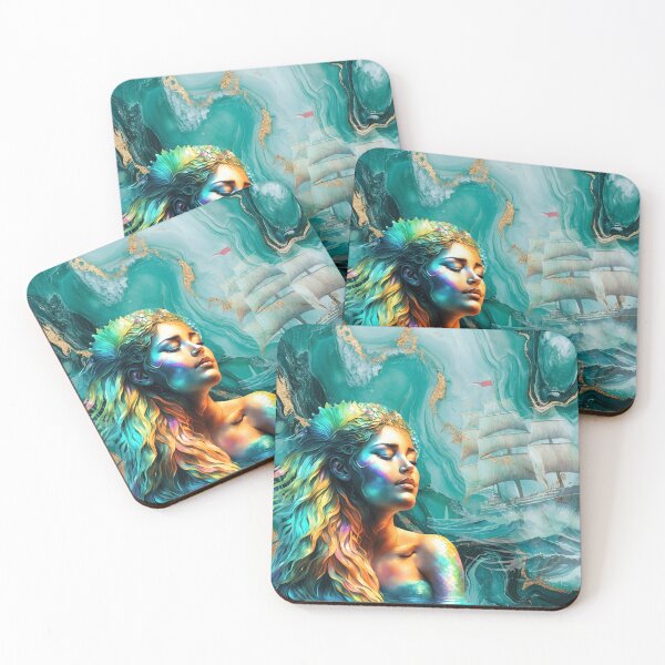 Item preview, Mermaid's Ship in Teal designed and sold by Jessielee72.