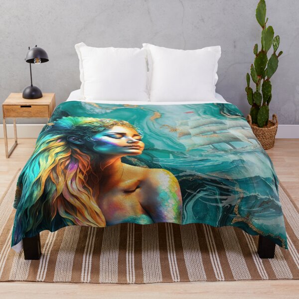 Item preview, Mermaid's Ship in Teal designed and sold by Jessielee72.