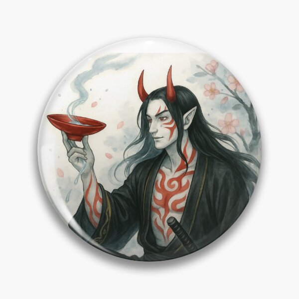 Item preview, 静謐剛毅 – Sumi-e Shuten Doji | Ink Spirit – Akka Series designed and sold by Taki_jp_design.