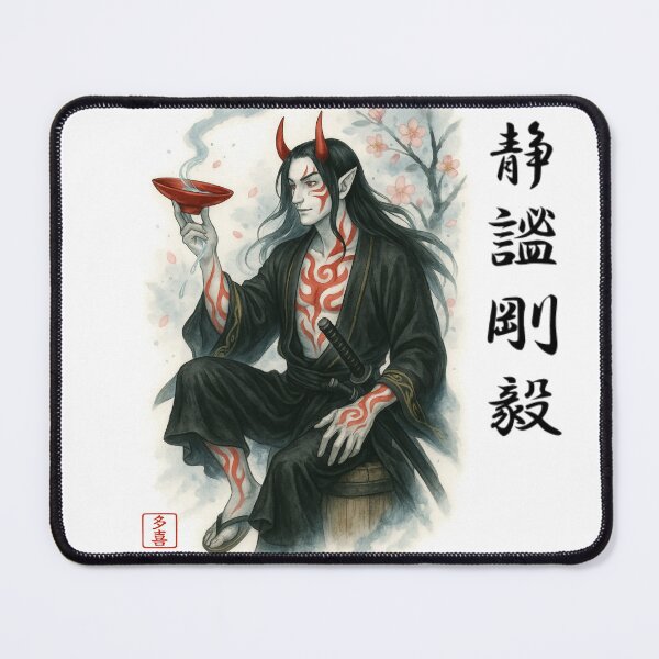 Item preview, 静謐剛毅 – Sumi-e Shuten Doji | Ink Spirit – Akka Series designed and sold by Taki_jp_design.