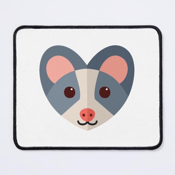 Item preview, Grey rodent face on a heart designed and sold by jazzydevil.