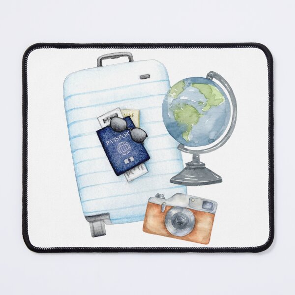Item preview, Travel Themed Watercolor image with international global theme designed and sold by adesignworld.
