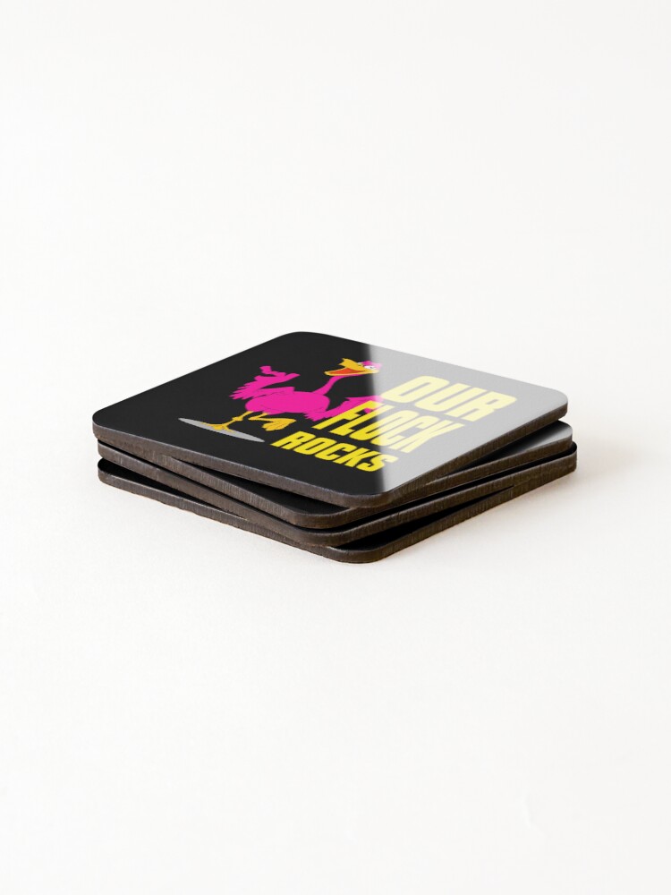 Thumbnail 4 of 5, Coasters (Set of 4), Our Flock Rocks designed and sold by TheEndDesign.