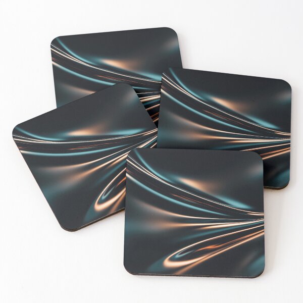 Item preview, Flowing metallic waves in dark tones designed and sold by anytka.