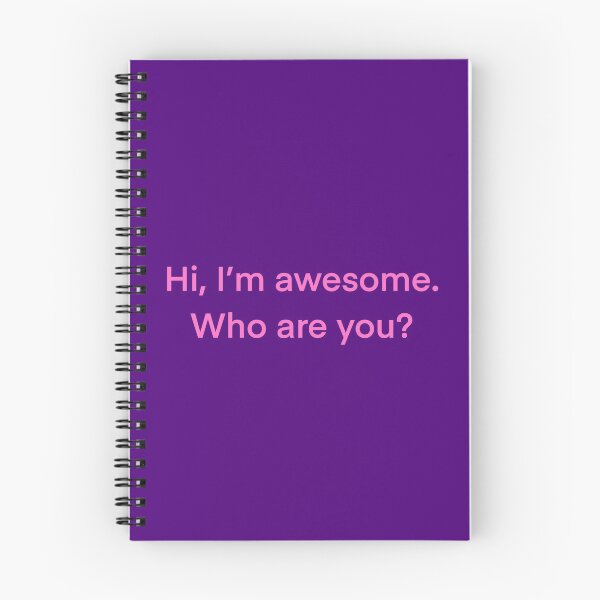 Item preview, Hi, I'm awesome. Who are you? - pink designed and sold by shamrock-illus.