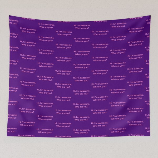 Item preview, Hi, I'm awesome. Who are you? - pink designed and sold by shamrock-illus.