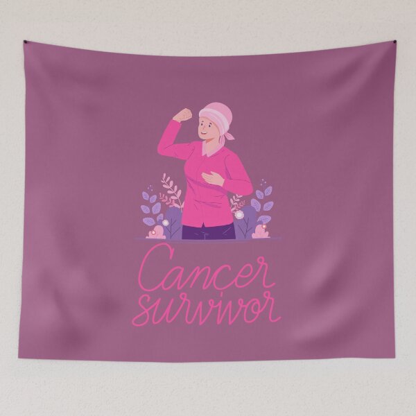 Item preview, Cancer Survivor – Strong Woman with Head Cover designed and sold by BlesstB.