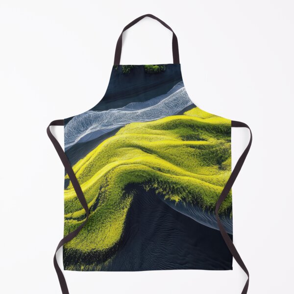 Item preview, Green patterns on black sand designed and sold by anytka.