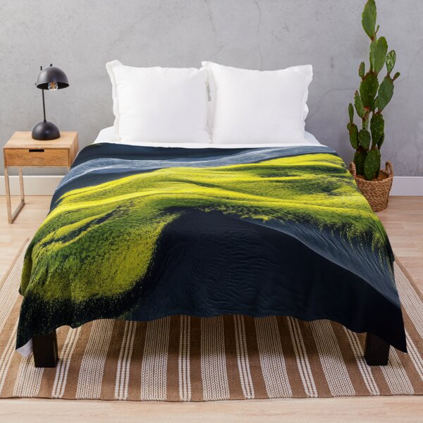 Item preview, Green patterns on black sand designed and sold by anytka.
