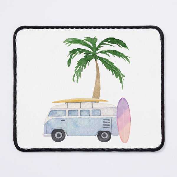 Item preview, Surf scene with beach and palm trees. Mahalo. designed and sold by adesignworld.