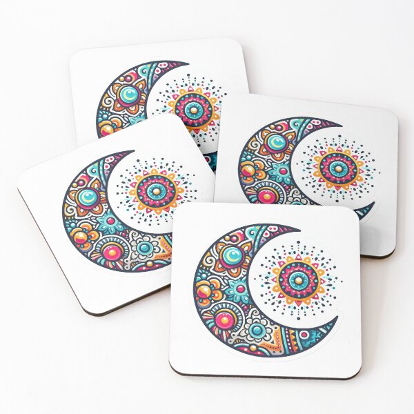 Item preview, boho crescent floral sticke ,boho style,Bohemian,Bloom Boom,Spring,ethnic designed and sold by Expressions-Sel.