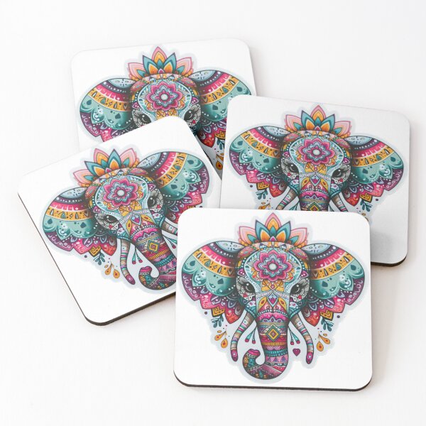 Item preview, boho elephant with a flower floral sticke ,boho style,Bohemian,Bloom Boom,Spring,ethnic designed and sold by Expressions-Sel.