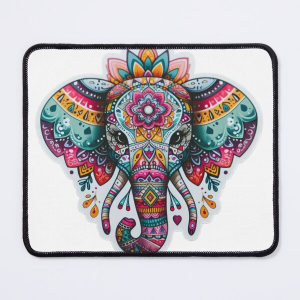 Item preview, boho elephant with a flower floral sticke ,boho style,Bohemian,Bloom Boom,Spring,ethnic designed and sold by Expressions-Sel.